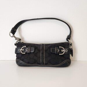 Coach Signature Small Shoulder Bag (Black) No. M050-5107